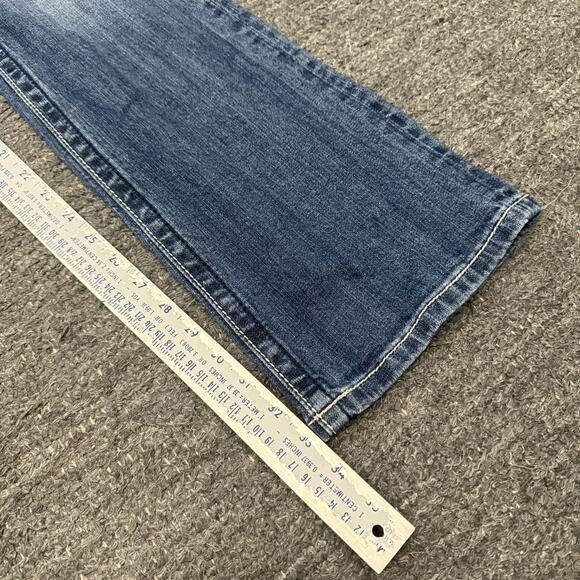 Miss Me Jeans 27 x 34 Boot Cut Rhinestone Sequin Bling Distressed Buckle Cross - Picture 4 of 13